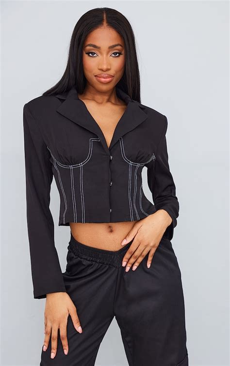 lv contrast stitch blazer price